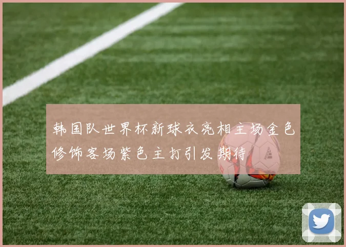 韩国队世界杯新球衣亮相主场金色修饰客场紫色主打引发期待